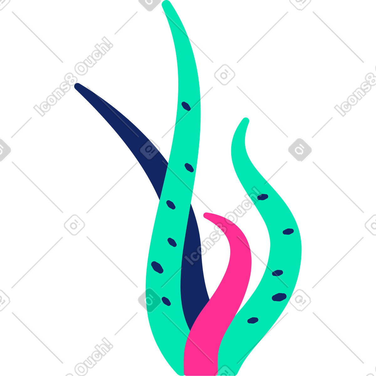 Ilustración Planta en estilo Cyborg a descargar en PNG y SVG
