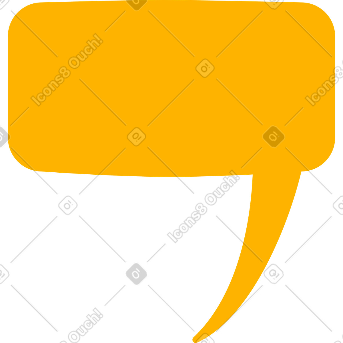 Ilustração de Balão fala longo em no estilo Flame para baixar em PNG, SVG