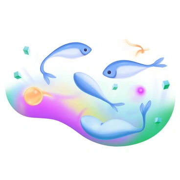 An illustration featuring several "healthy sperm" swimming energetically. The sperm are depicted with streamlined bodies, large heads, and long tails, showcasing their movement. The background is colorful, with swirling pastel colors like light blue, pink, and yellow, creating a vibrant environment that contrasts with the sperm. Some of the sperm are shown closer to the center, while others are farther away, creating a sense of depth and dynamism in the composition.