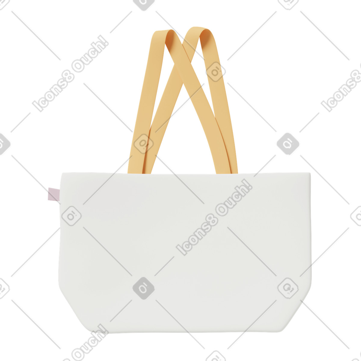 Shopping bag mockup-Illustration im 3D Casual life-Stil als Download in PNG, SVG
