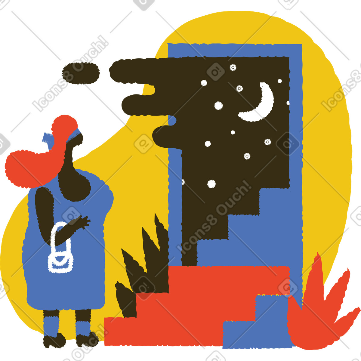 Bermuda スタイルの Session timeout or end of access, Logged out exit concept のイラストをPNG、SVG形式でダウンロード