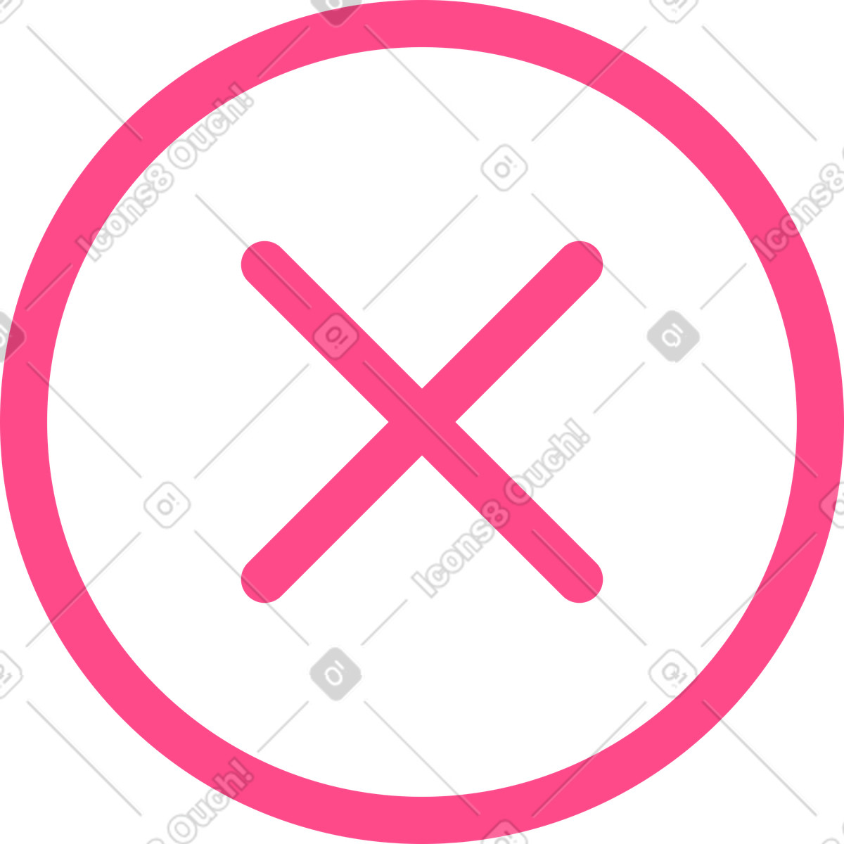 下载 Space 风格的 Pink cross in a circle 插画，支持 PNG、SVG 格式