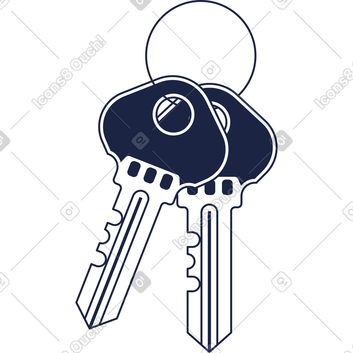 Key illustration in Urban Line style download in PNG, SVG