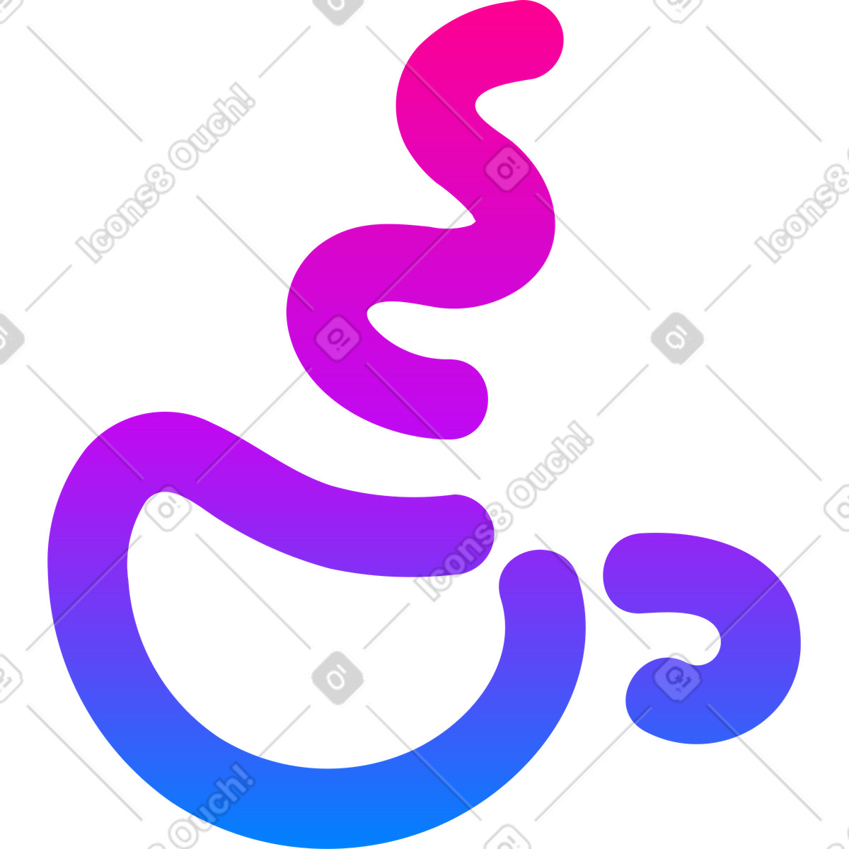 Vibrant スタイルの 一杯のコーヒー のイラストをPNG、SVG形式でダウンロード
