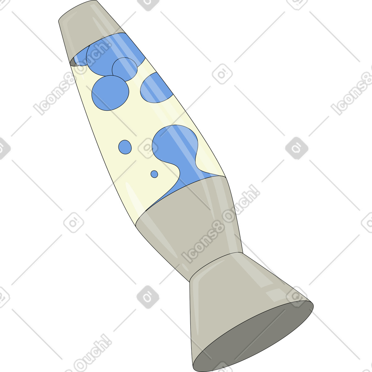 Illustration Lampe à lave dans le style Retro télécharger aux formats PNG, SVG