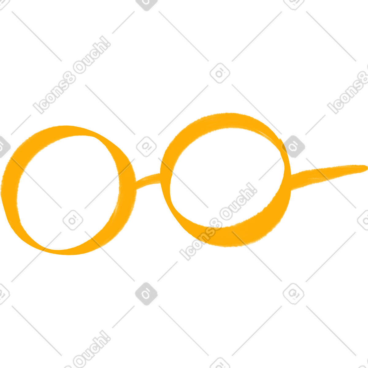 Company 스타일의 Golden round glasses 일러스트레이션 PNG, SVG 다운로드