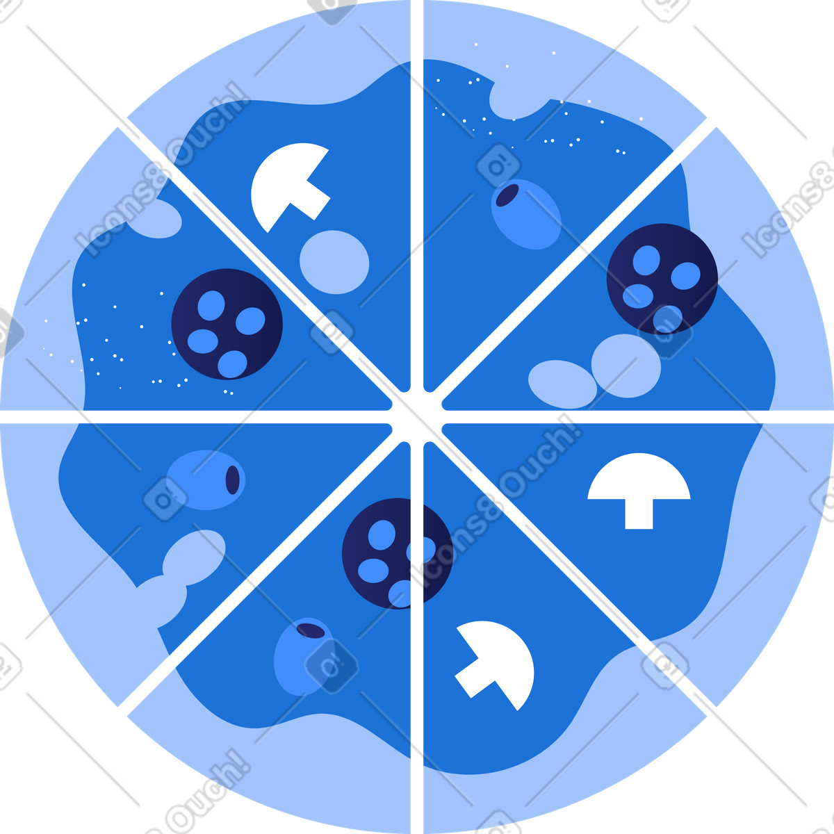 Ilustração de Pizza em no estilo Clip para baixar em PNG, SVG