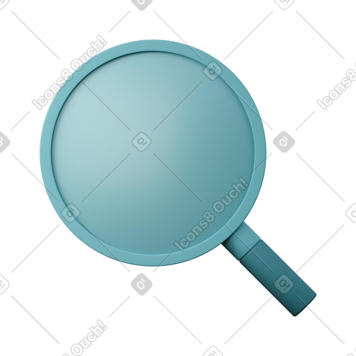 Ilustración Magnifying glass en estilo 3D Sugary a descargar en PNG y SVG