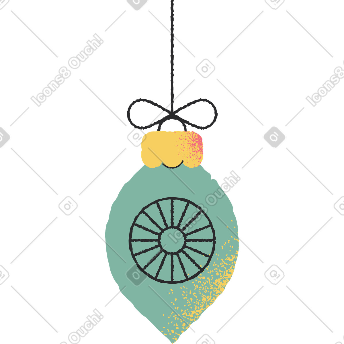 Pablo スタイルの クリスマスボール のイラストをPNG、SVG形式でダウンロード