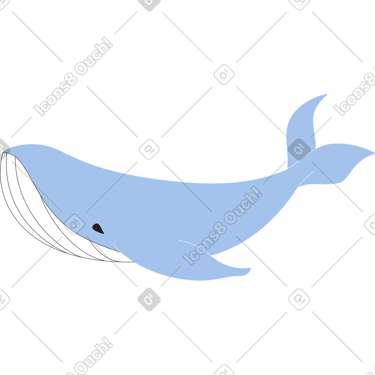 Balena illustrazione in stile Like scarica in PNG, SVG
