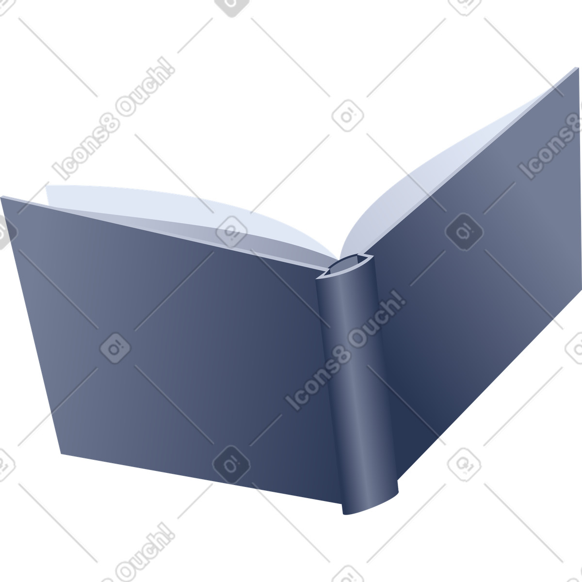 Open book illustration in PNG, SVG
