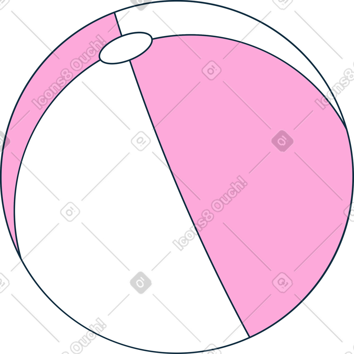 Illustration Balle dans le style Bubble gum à télécharger aux formats PNG, SVG