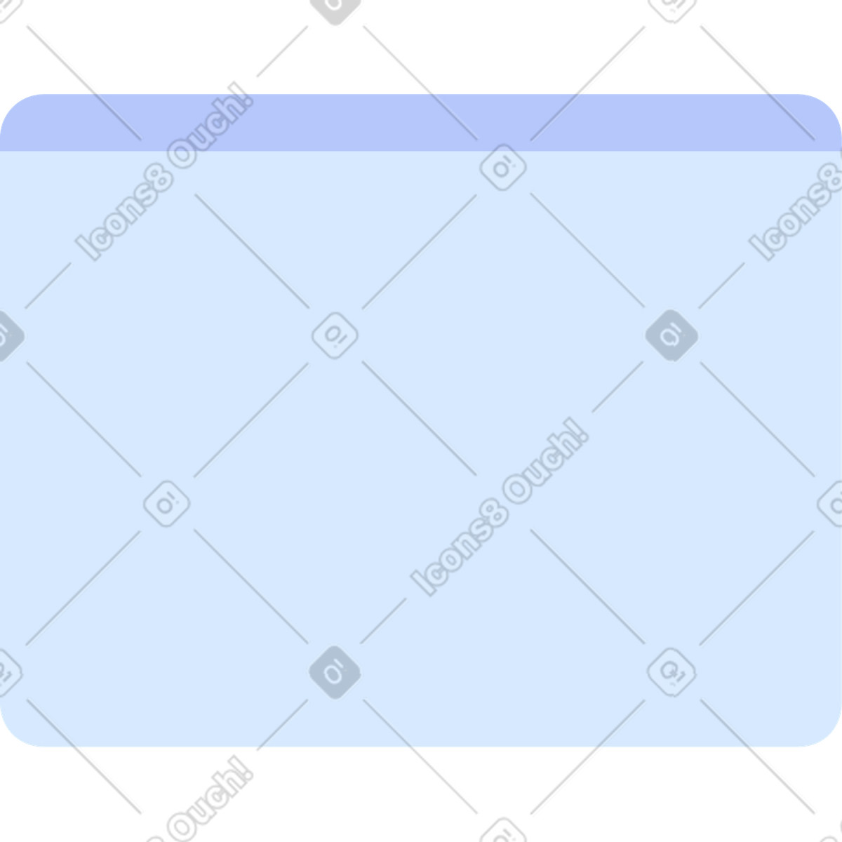 Blue browser window illustration in Lagom style download in PNG, SVG