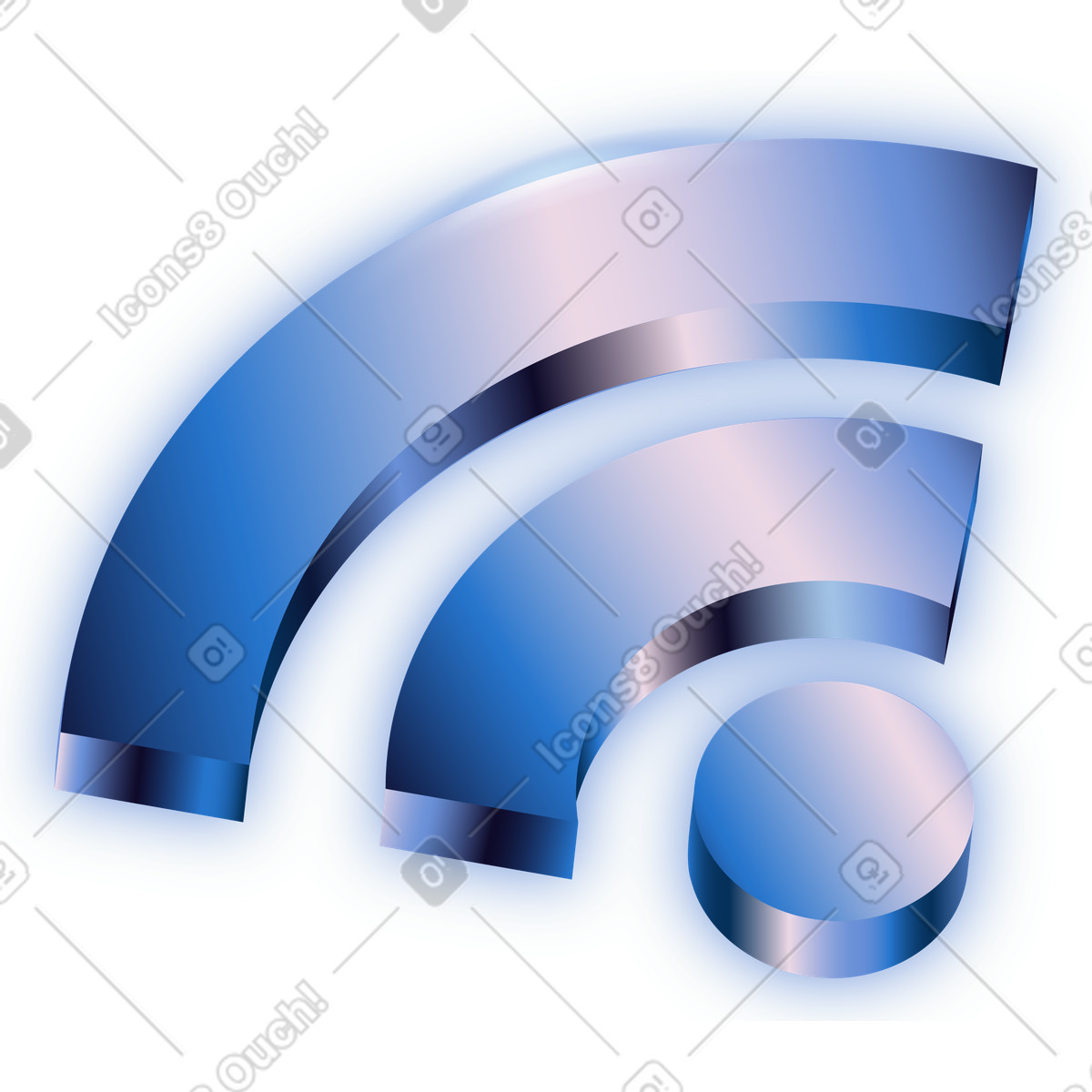 Ilustração de Wi-fi icon em no estilo Dimension para baixar em PNG, SVG
