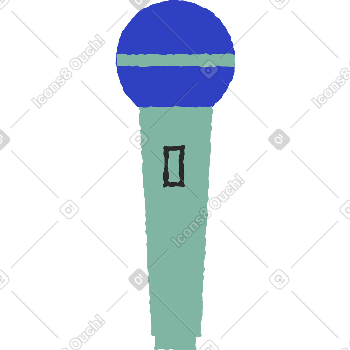 Pablo スタイルの マイクロフォン のイラストをPNG、SVG形式でダウンロード