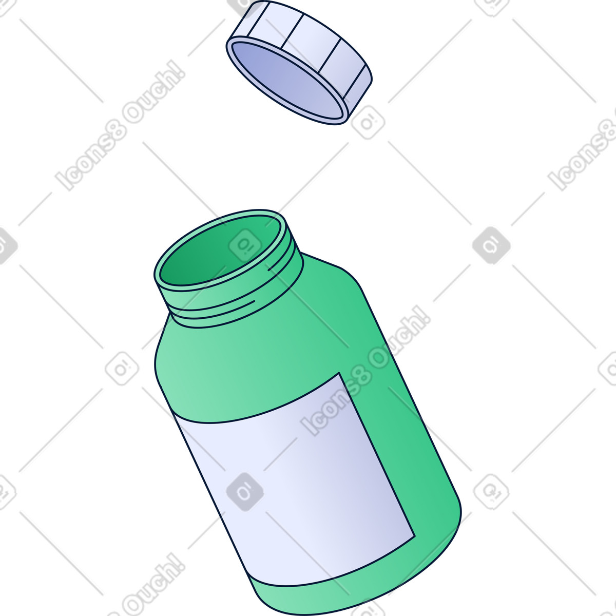 Illustration Ouvrir le pot de pilules dans style Neat à télécharger aux formats PNG, SVG