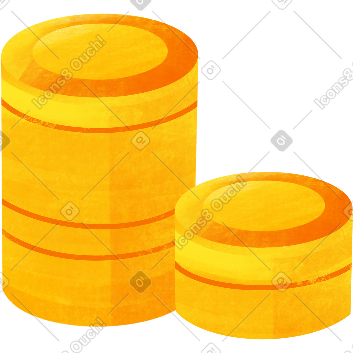 Ilustração de Stack of gold coins em no estilo Bonbon para baixar em PNG, SVG