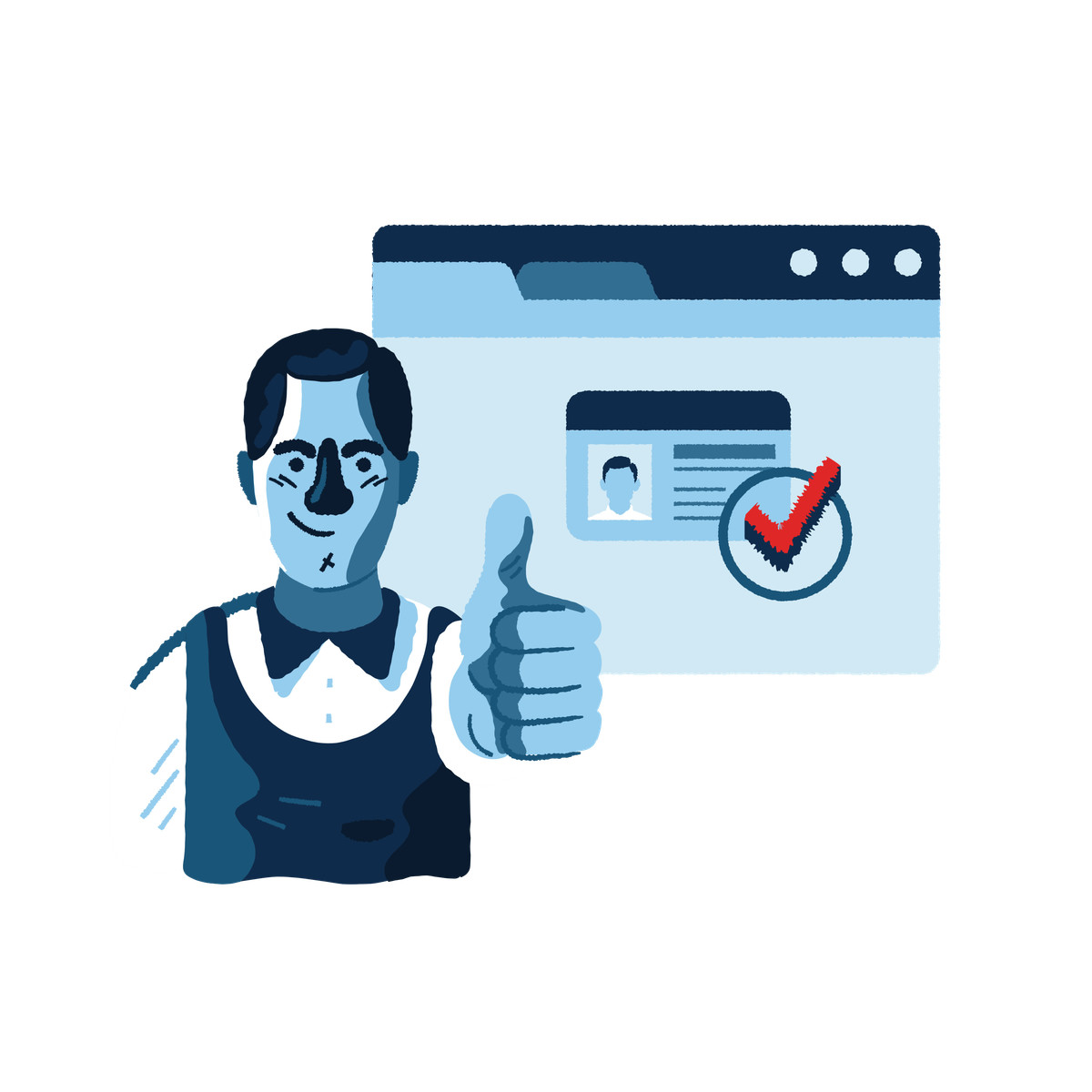 Ilustração de Personal information verification em no estilo Cherry para baixar em PNG, SVG