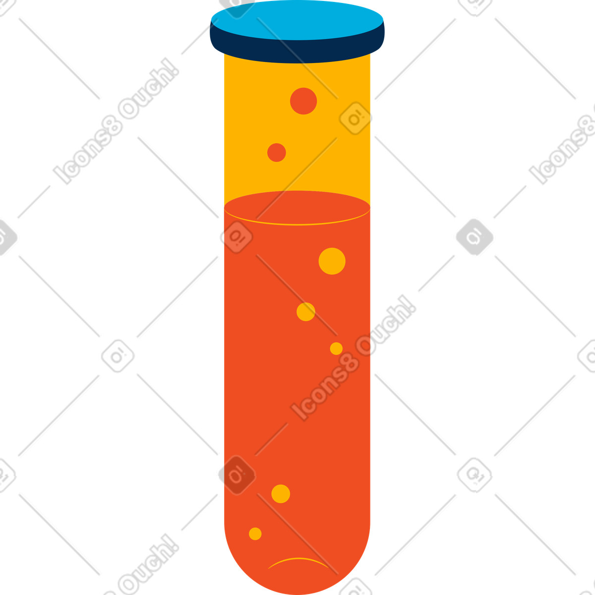 Flask illustration in Flame style download in PNG, SVG