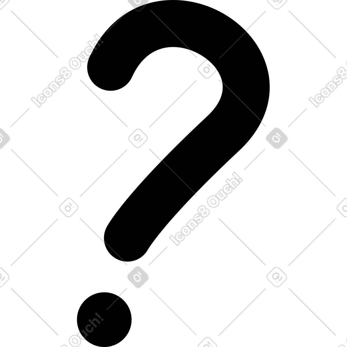 Question mark sign hanging on wooden post in green field illustration Notion Line Art style download PNG, SVG