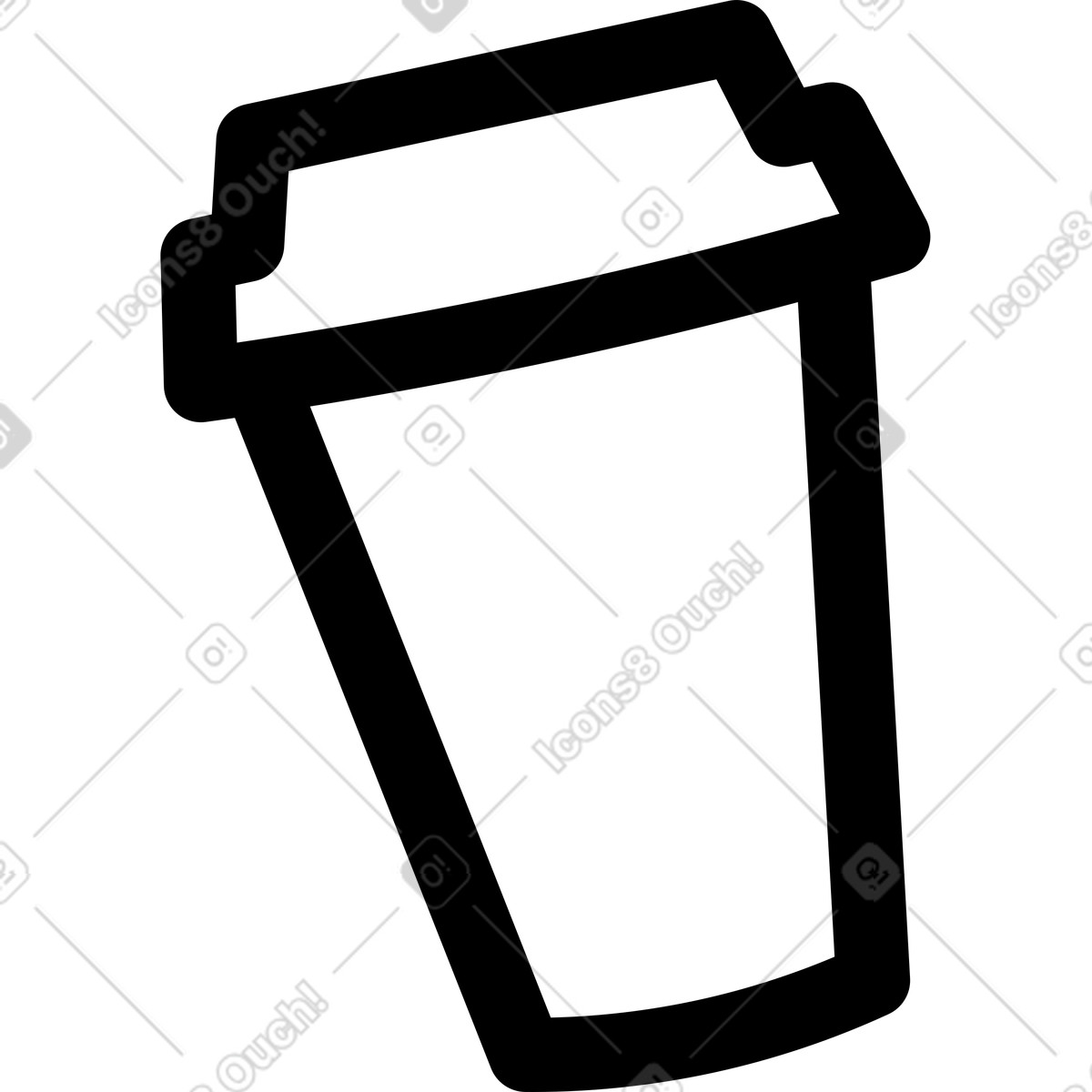 Coffee cup small illustration in Transistor style download in PNG, SVG
