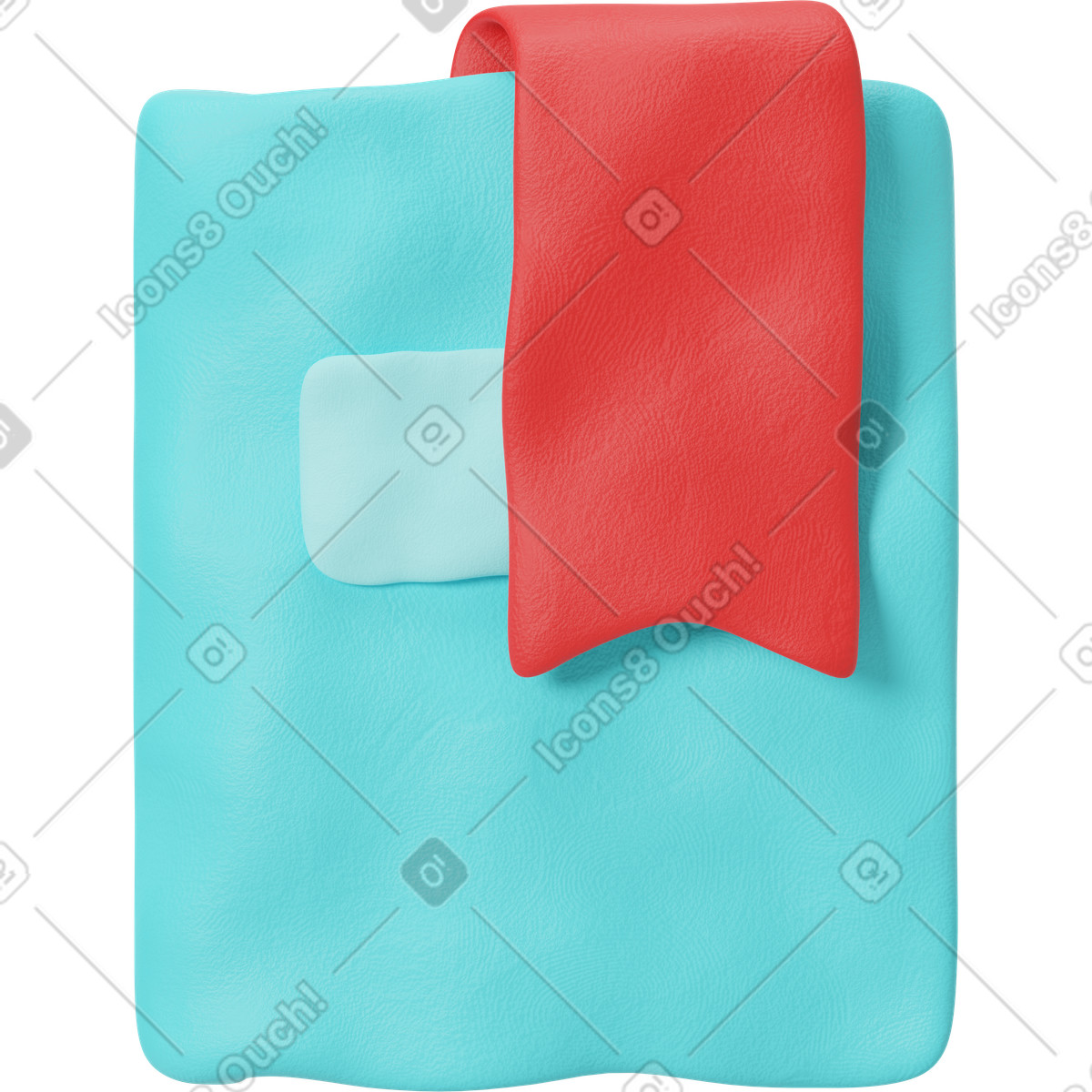 Ilustración Símbolo de marcador azul y rojo en estilo 3D Plastilina a descargar en PNG SVG