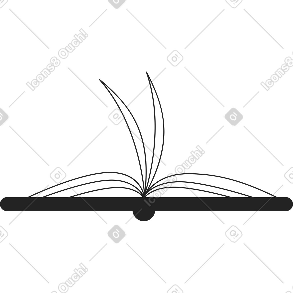 Buchen-Illustration im Sammy Line-Stil als Download in PNG, SVG