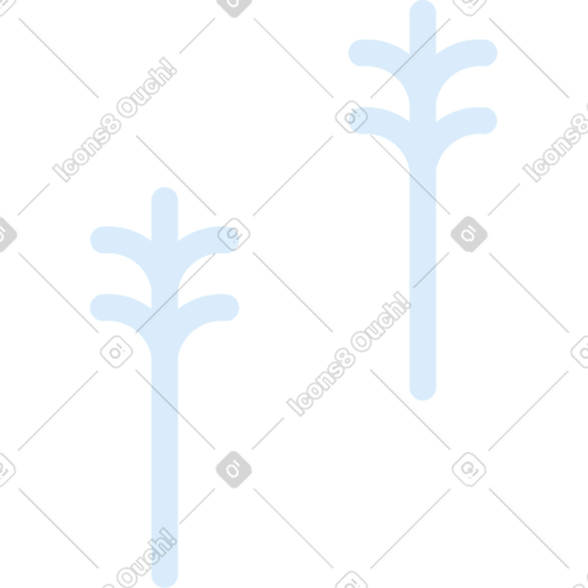 下载 Marginalia 风格的 两棵树 插画，支持 PNG、SVG 格式