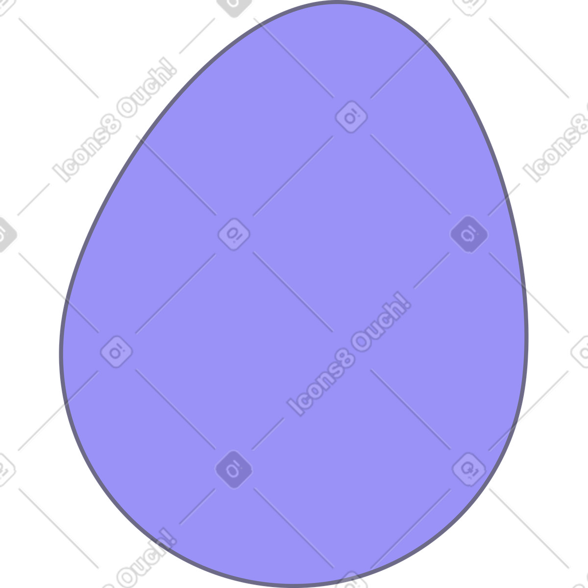 Violet egg illustration in Modul style download in PNG, SVG