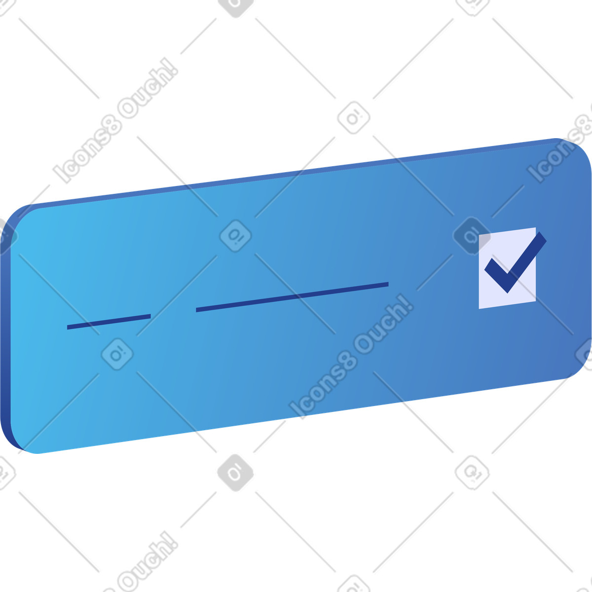 Task with checkmark illustration in PNG, SVG