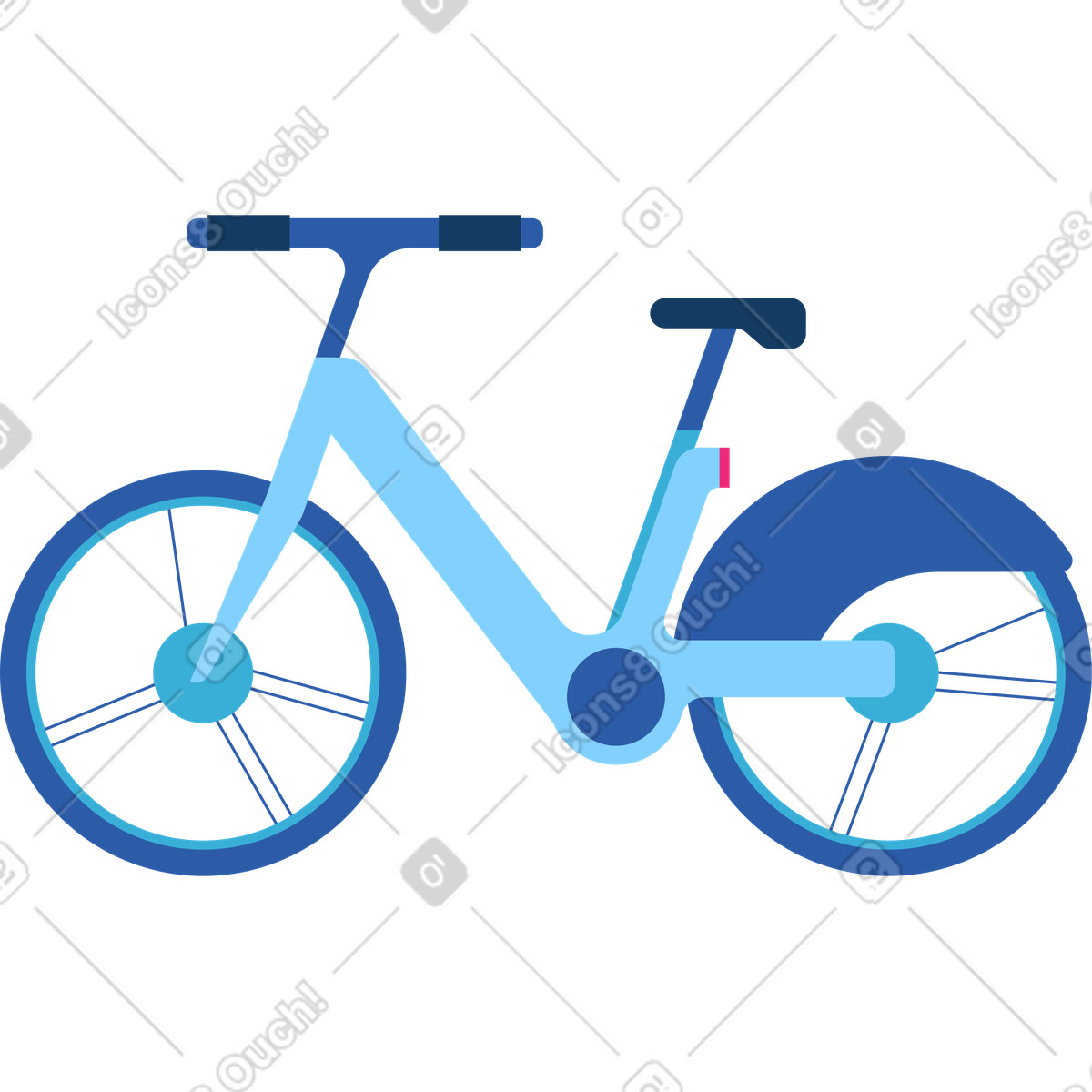 Elektrisches fahrrad-Illustration im Daily-Stil als Download in PNG, SVG