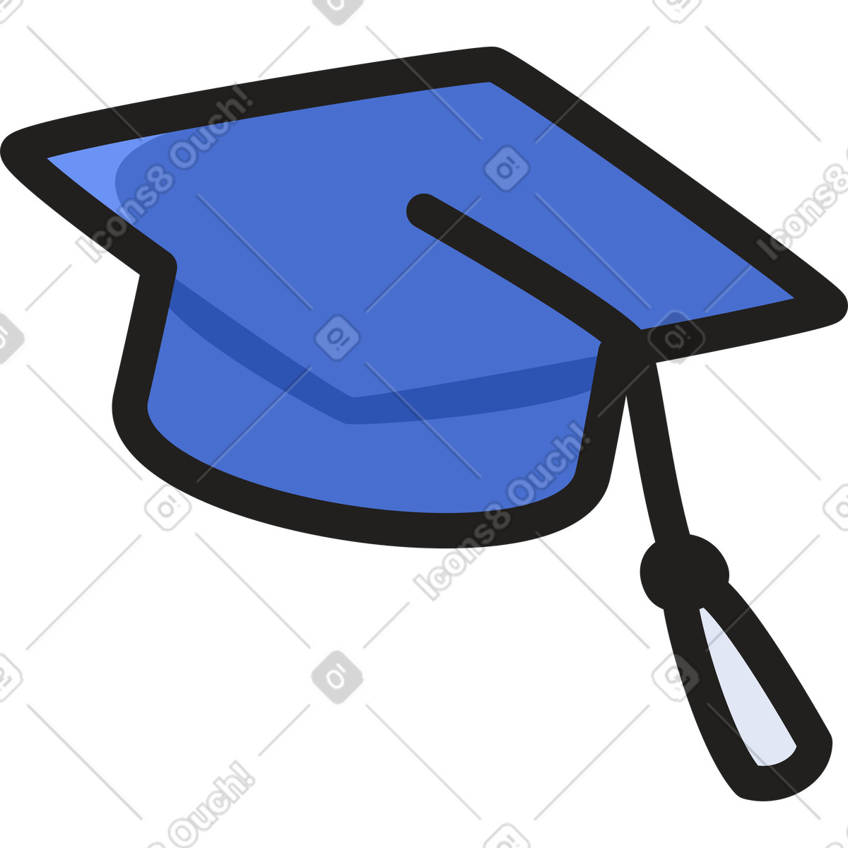 Ilustração de Chapéu graduação em no estilo Clipart para baixar em PNG, SVG