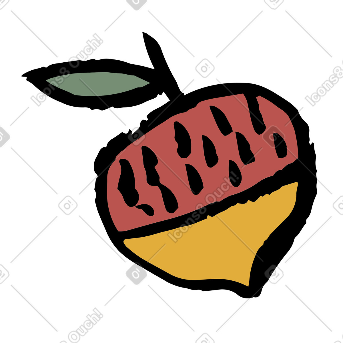 Illustration Noix dans le style Scandi à télécharger aux formats PNG, SVG