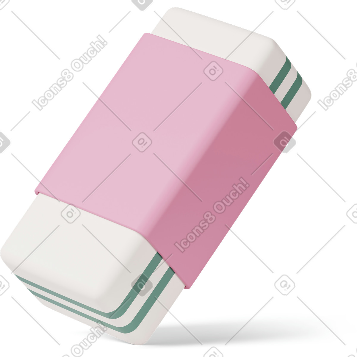 Ilustração de Pink eraser em no estilo 3D Casual life para baixar em PNG, SVG