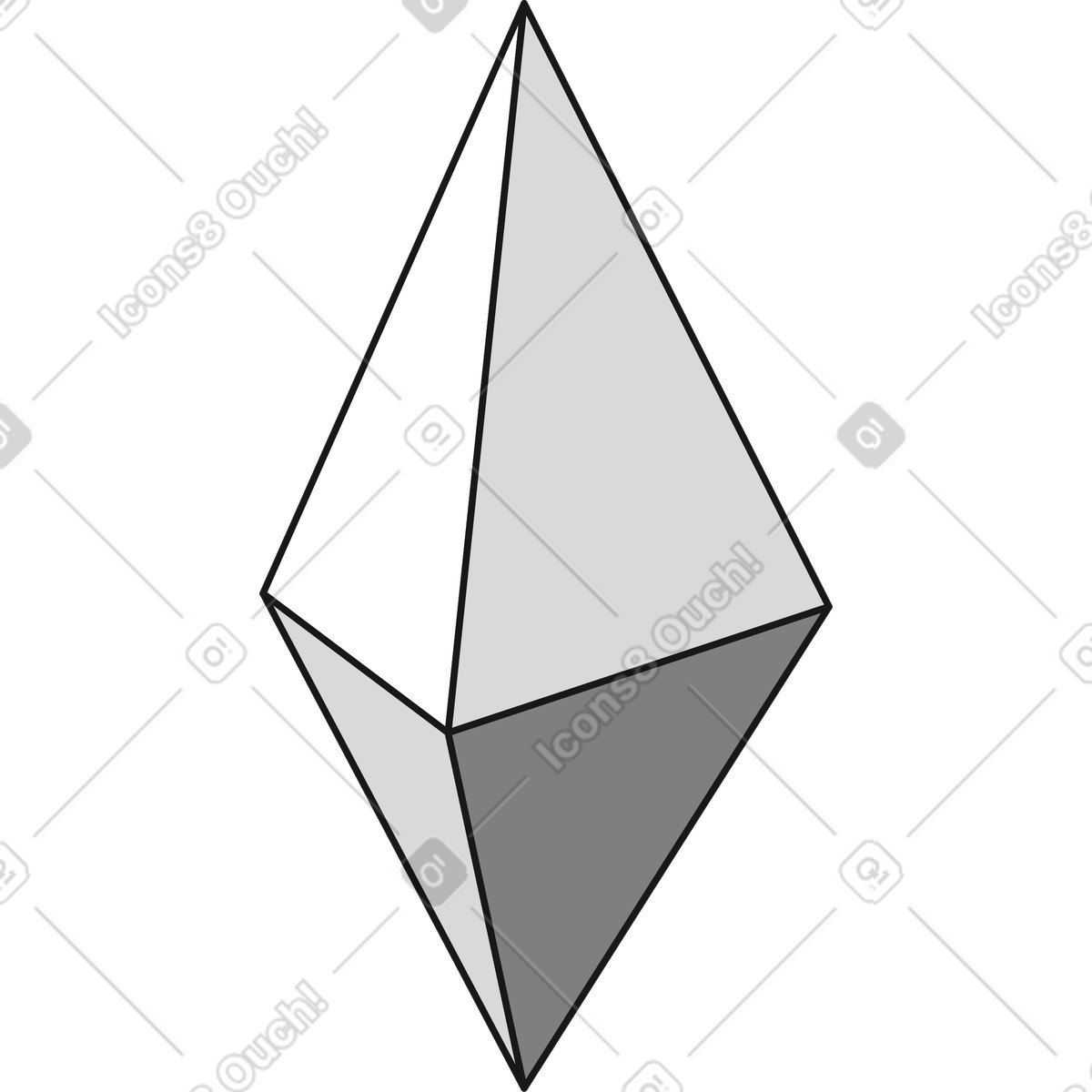 Cryptocurrency symbol ethereum polygon icon illustration in Futuristic style download in PNG, SVG
