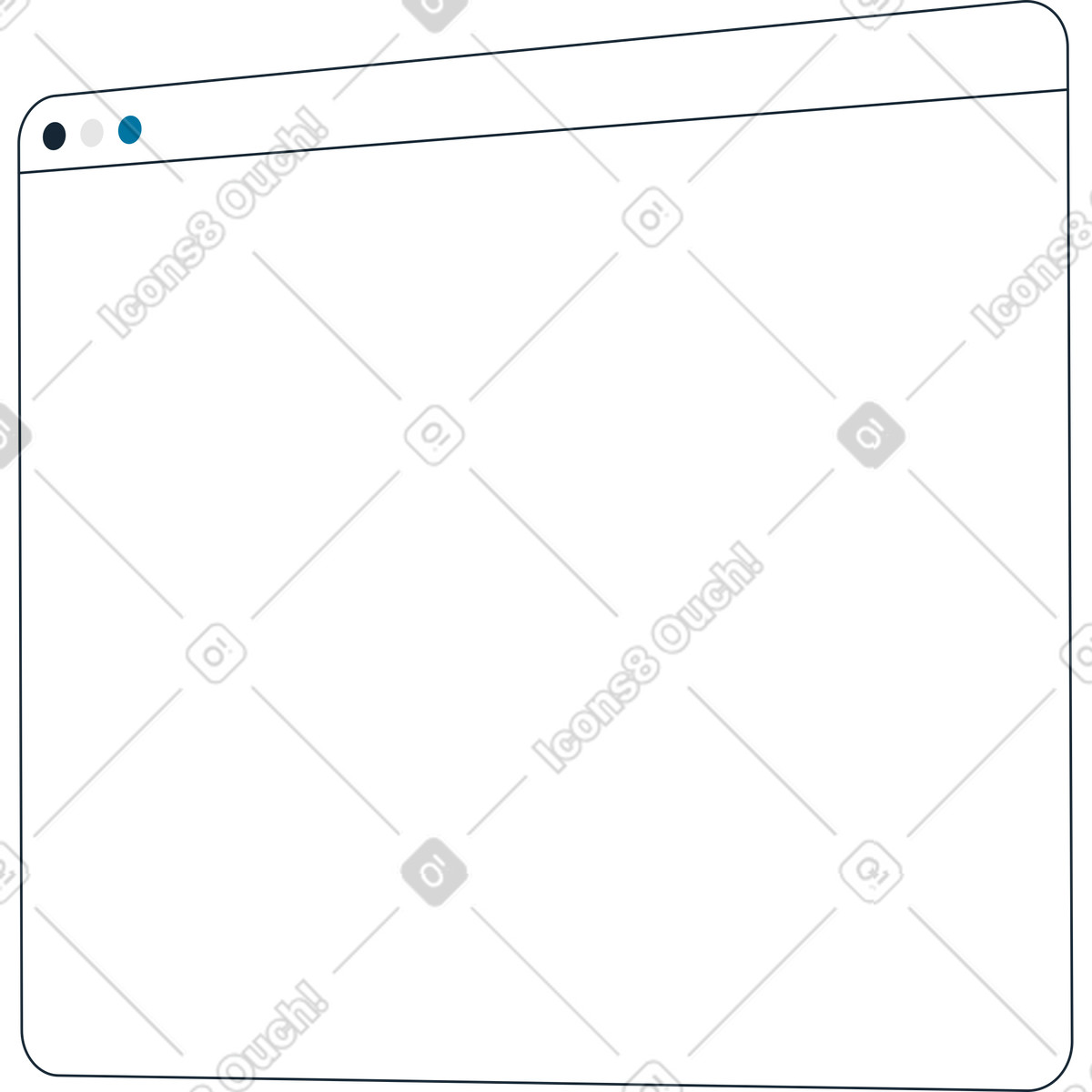 Browser window illustration in Indigo style download in PNG, SVG