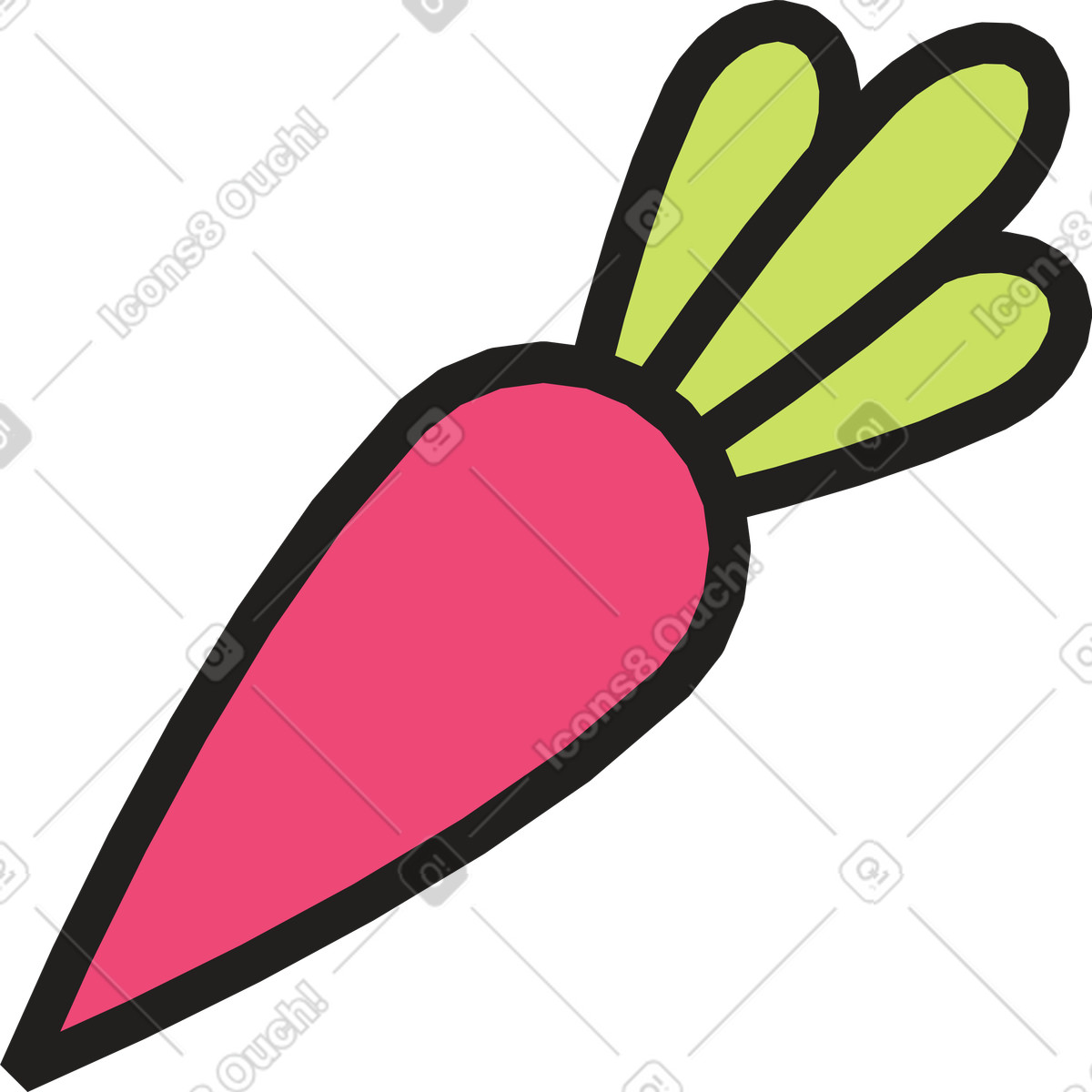 Dazzle スタイルの にんじん のイラストをPNG、SVG形式でダウンロード