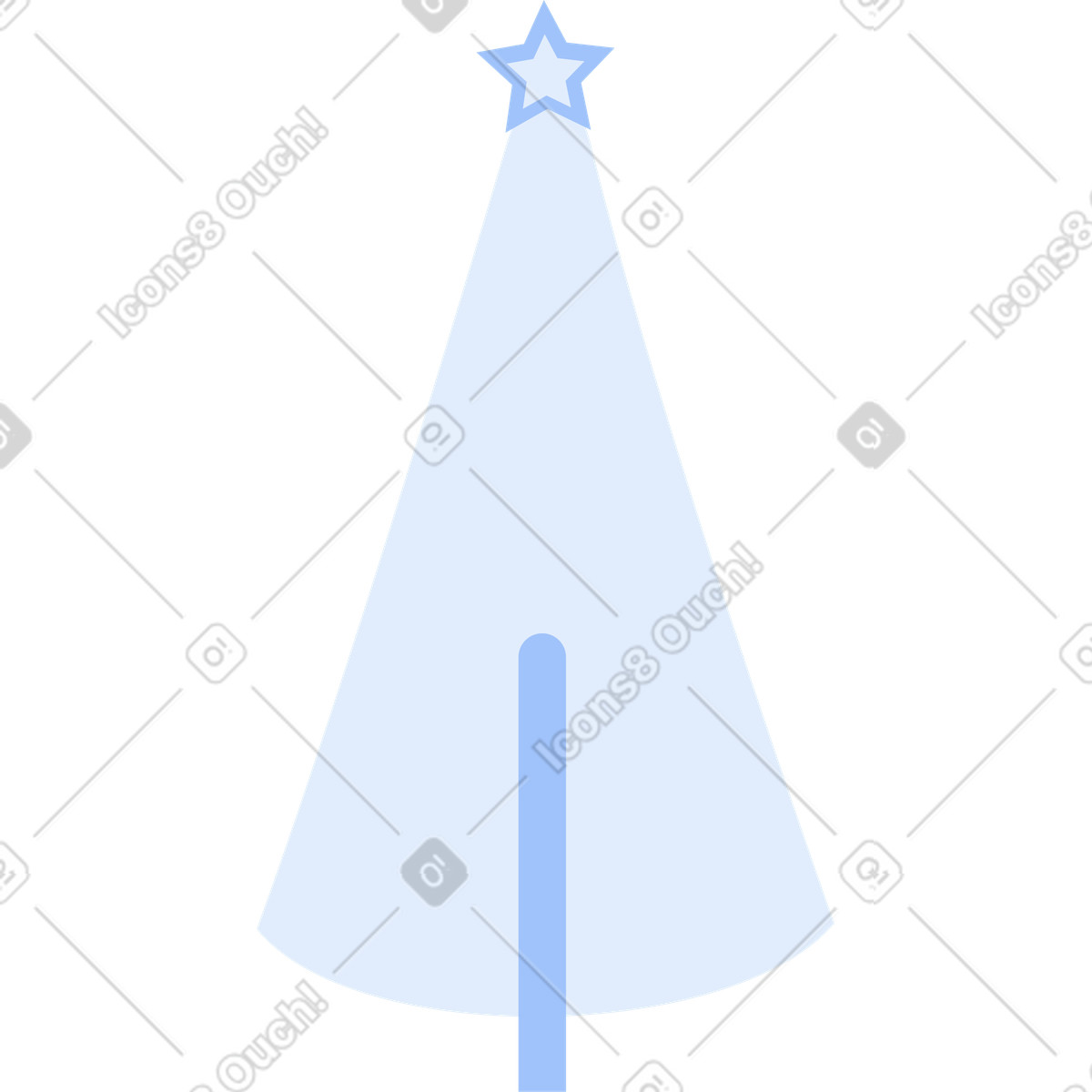 Weihnachtsbaum-Illustration im Clip-Stil als Download in PNG, SVG