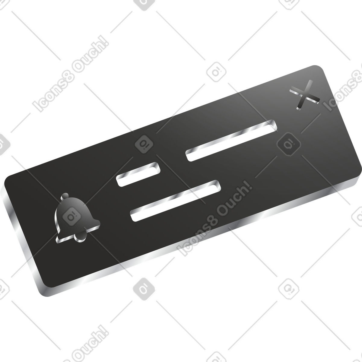 Illustration Notification sombre dans le style Token à télécharger aux formats PNG, SVG