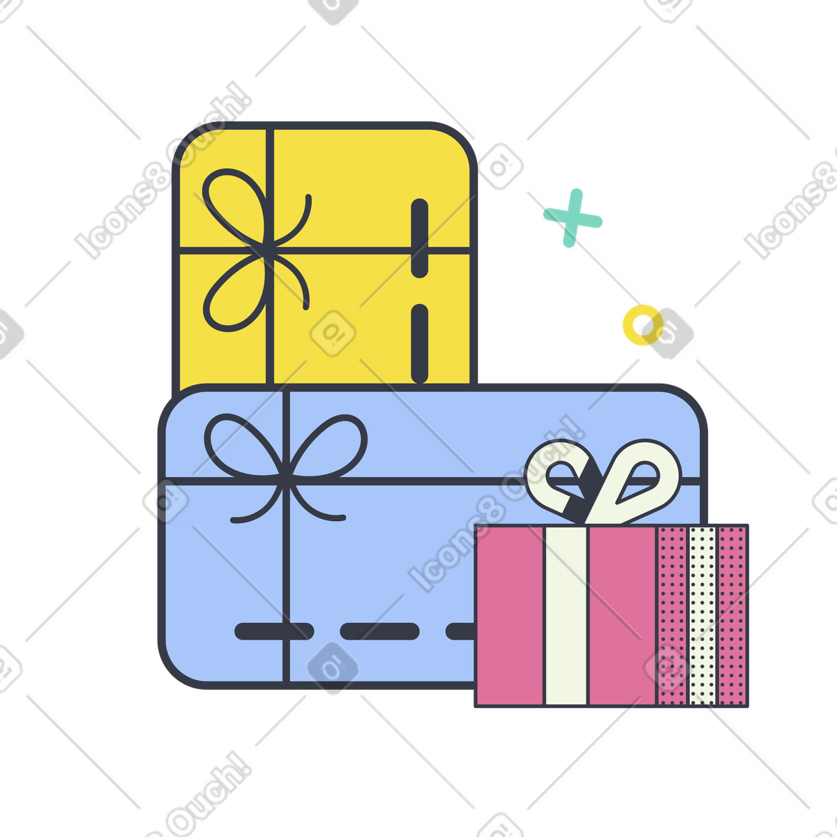 下载 Abstract 风格的 惊喜礼品卡 插画，支持 PNG、SVG 格式