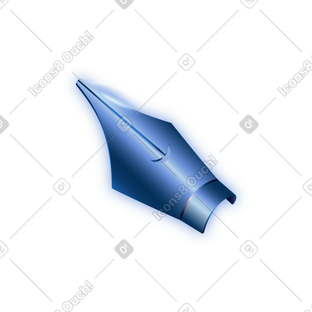 Ilustración Pen nib icon for digital drawing and vector path editing en estilo Dimension a descargar en PNG y SVG