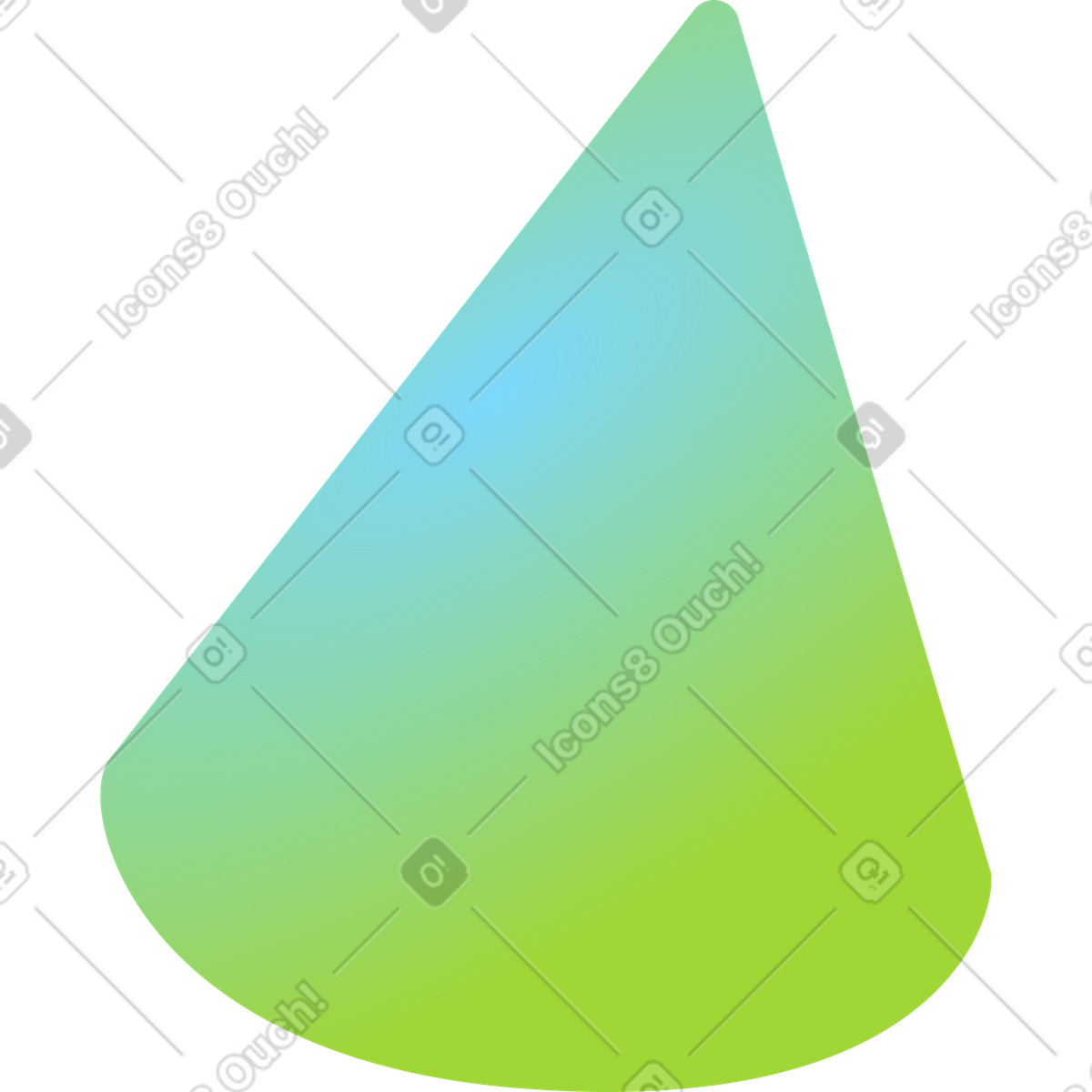 Illustration Chapeau de fête bleu et vert dans le style Fizzy à télécharger aux formats PNG, SVG