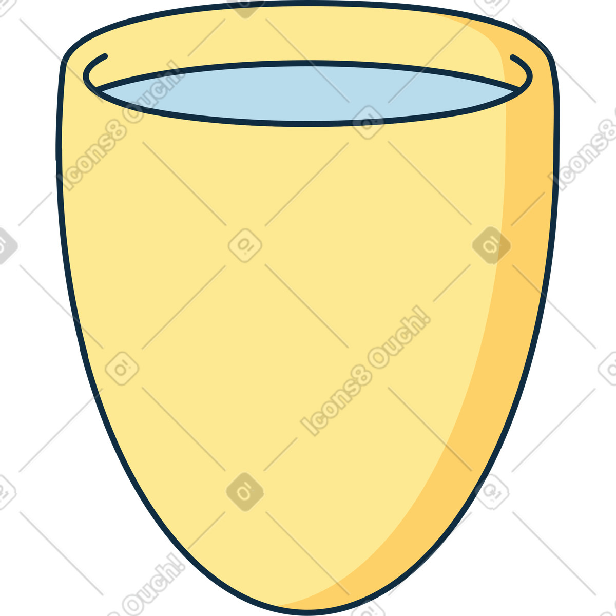 Tazza senza manico illustrazione in stile Bubble gum scarica in PNG, SVG