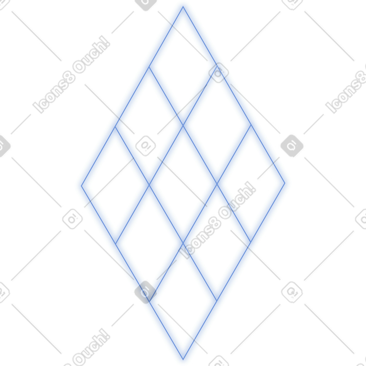 Rhomb grid illustration in Dimension style download in PNG, SVG