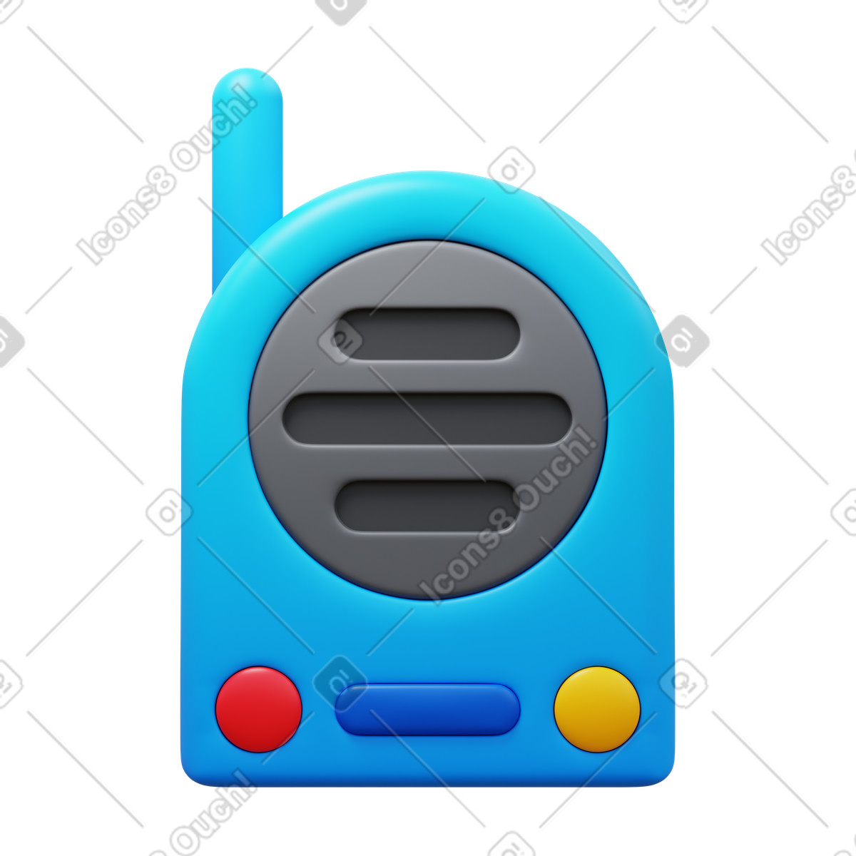 Ilustración Radio nanny en estilo 3D Fluency a descargar en PNG y SVG