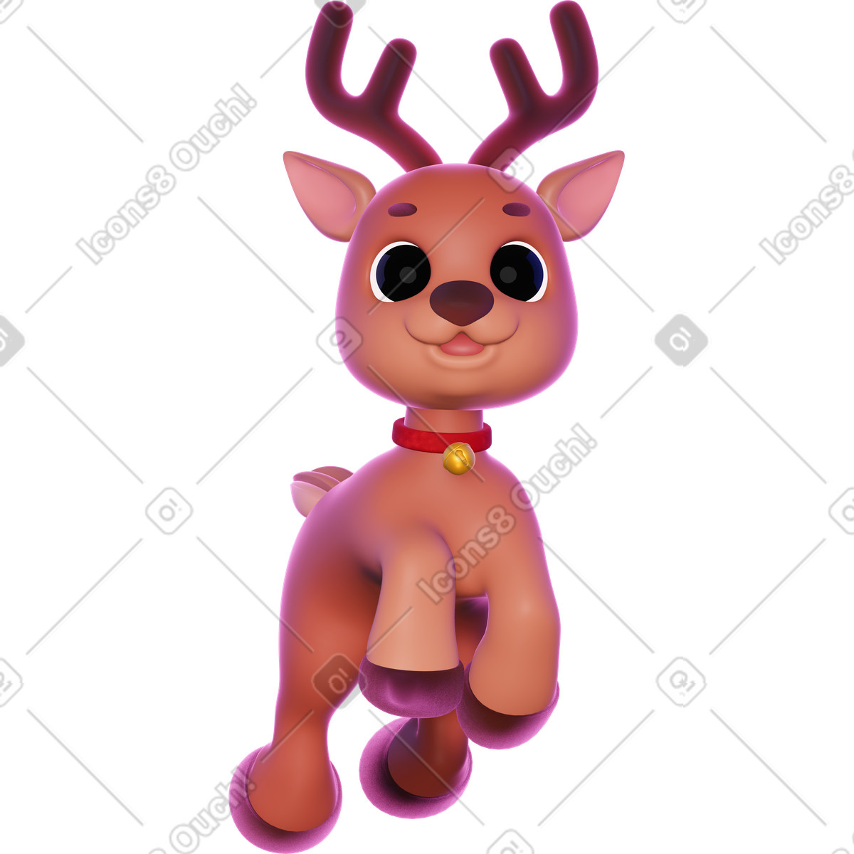 Christmas deer illustration animal clipart image available for download in PNG