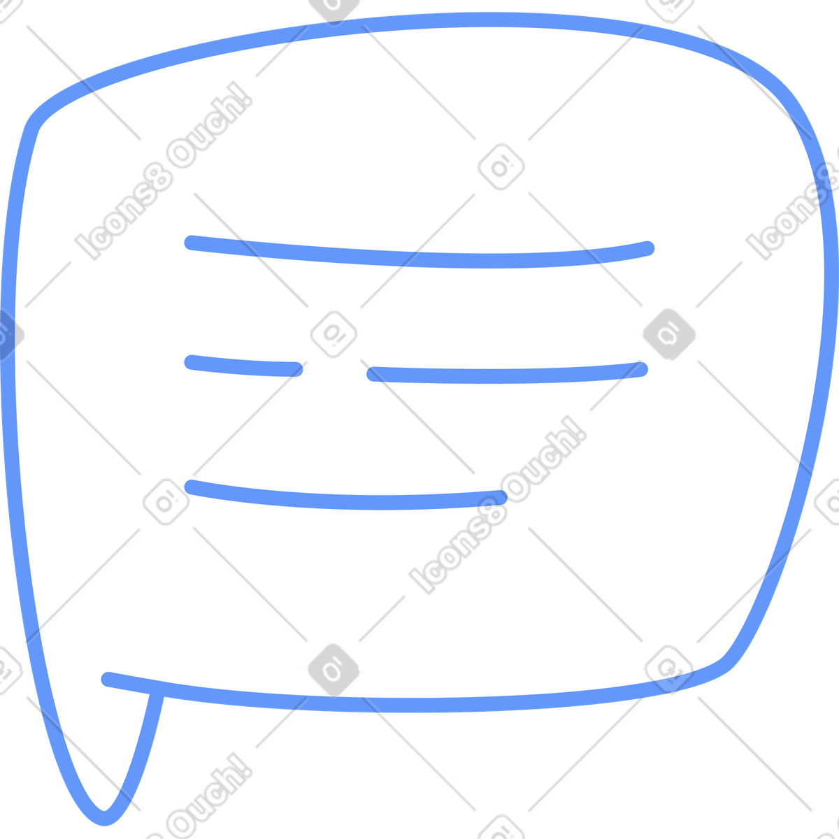 Plain 스타일의 텍스트 버블 일러스트레이션 PNG, SVG 다운로드