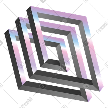 쌓인 불가능한 사각형 PNG, SVG