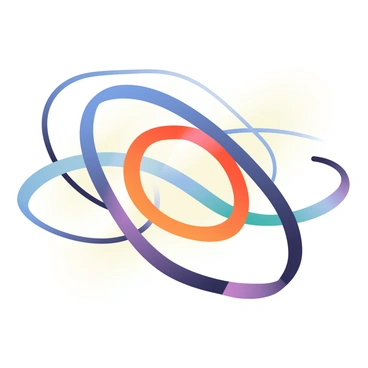 A dynamic arrangement of magnetic field lines creates an abstract design. The lines are depicted in various colors, including deep blue, vibrant orange, and rich purple, curving and intertwining in a fluid motion. The background features a soft gradient merging from light teal to pale yellow, enhancing the visual impact of the magnetic lines. The overall composition showcases the complexity and beauty of the magnetic field representation, inviting viewers to explore the interwoven patterns.