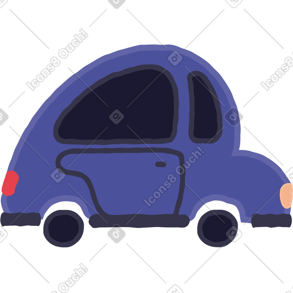 Stripy スタイルの 車 のイラストをPNG、SVG形式でダウンロード